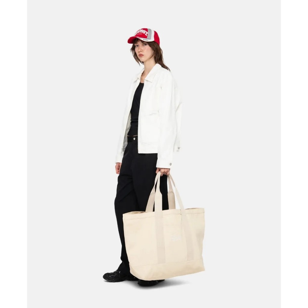 STUSSY 水洗黑托特包CANVAS EXTRA LARGE TOTE BAG | 蝦皮購物