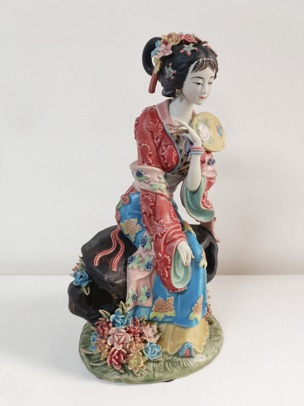 棻棻精品紅樓夢金陵十二釵史湘雲石灣公仔陶瓷林偉東古典仕女藝術