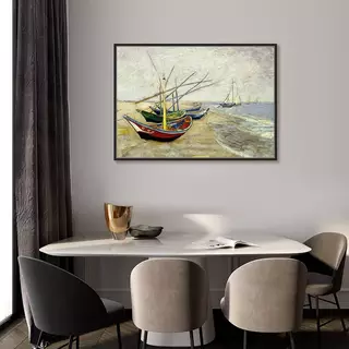 在聖馬迪拉莫海邊的漁船－掛畫 裝飾畫－森活小飾 Lifedecor