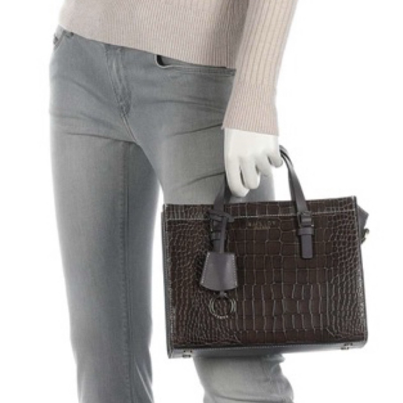 「全新」Radley (深棕色) 鱷魚紋手提/斜背包 Tudor Close Small Grab Multitway 蝦皮購物