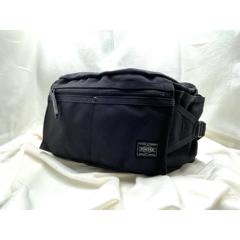 現貨》PORTER 日本吉田｜HEAT Waist Bag｜( L )｜防彈尼龍｜黑｜胸包