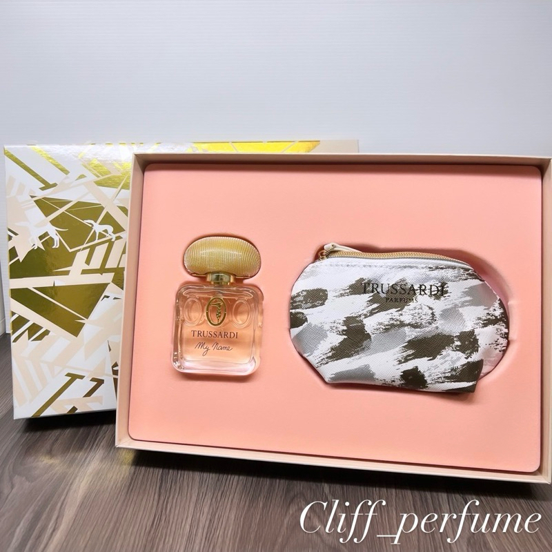 克里夫香水店】Trussardi My Name 女性淡香精禮盒(淡香精50ml+化妝包