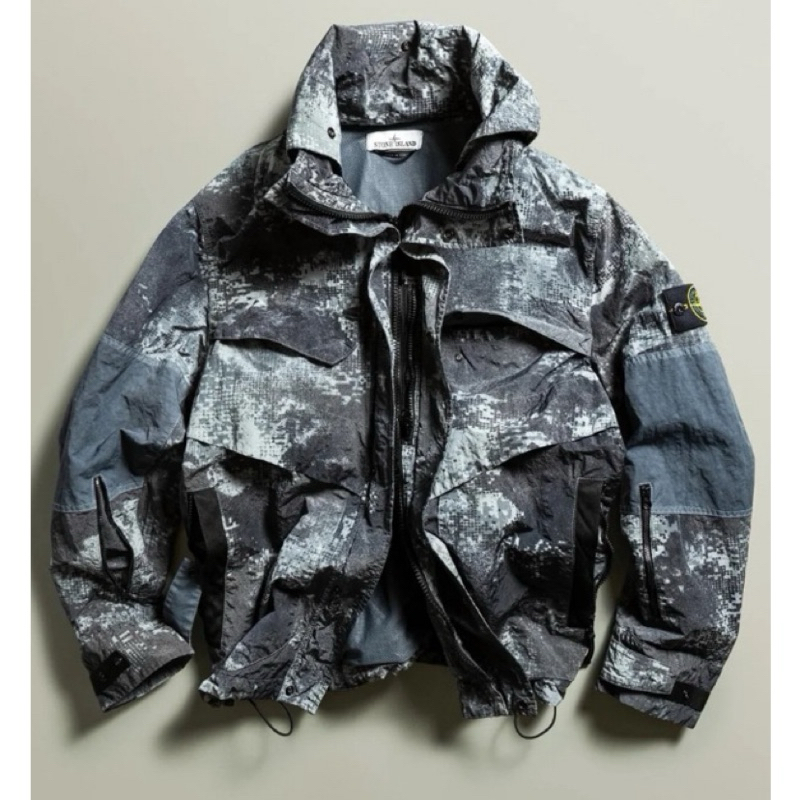 Stone Island Dissolving Grid Camo Nylon Jacket 網格迷彩 多口袋 機能外套 | 蝦皮購物