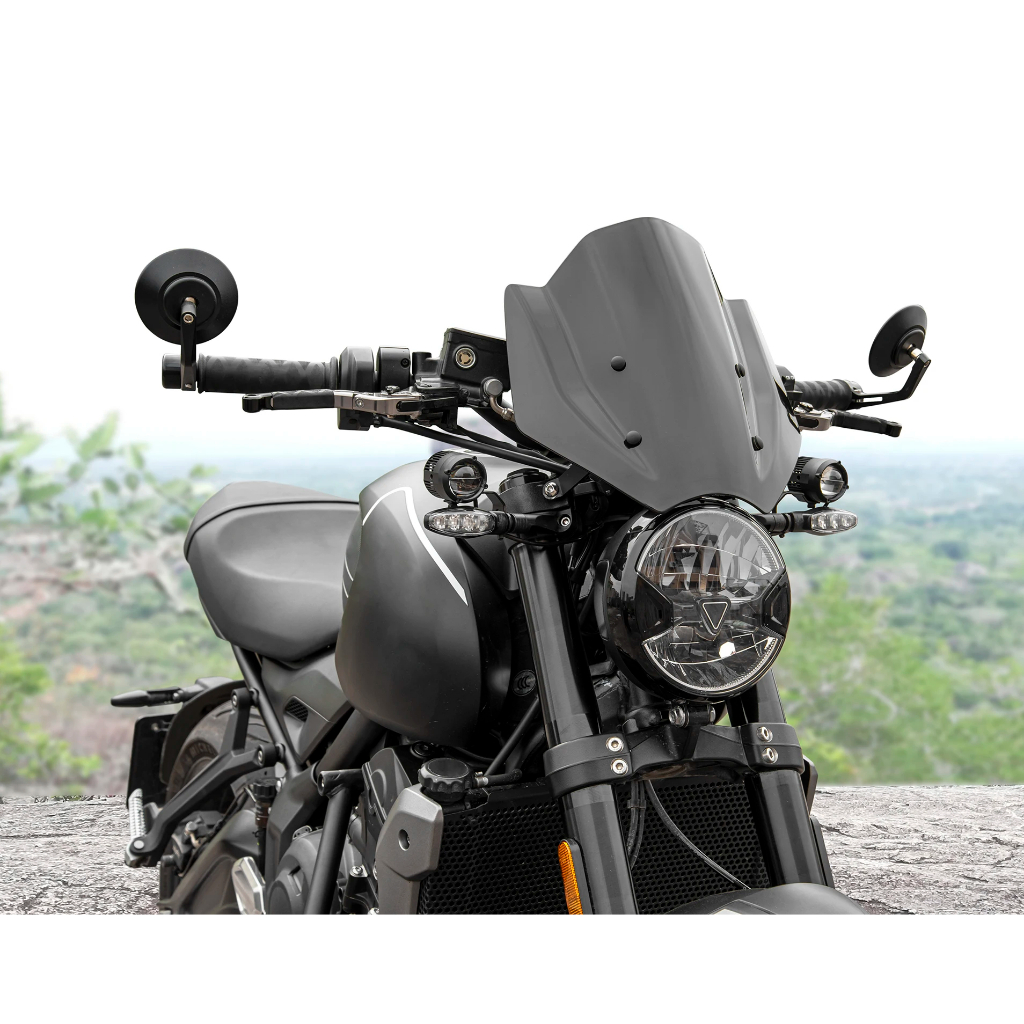 WOOGA Carénage Pare-Brise Trident 660 2021-2025 - Aspect Fibre Carbone Déflecteur Vent Moto