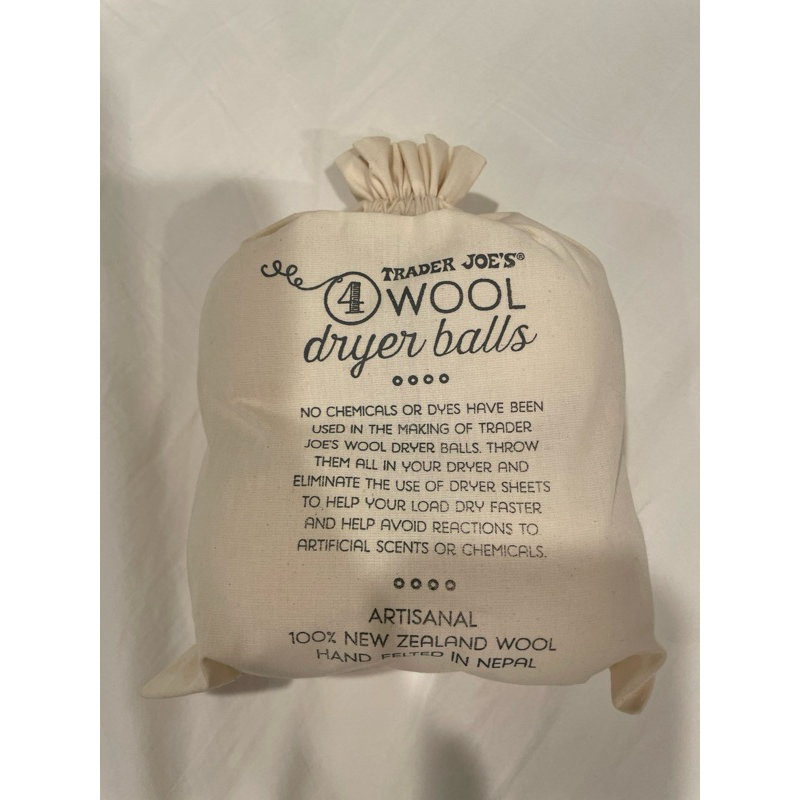 【萬事屋】現貨 ️美國🇺🇸 Trader Joes 天然羊毛烘衣球 Wool Dryer Balls 烘衣球 羊毛球 蝦皮購物 