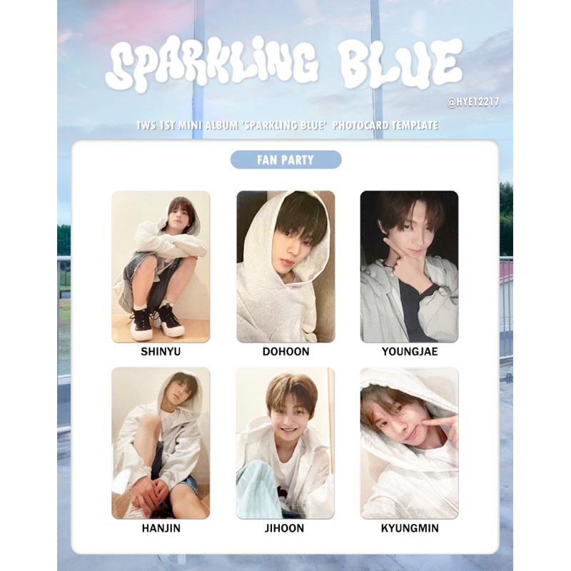 TWS SPARKLING BLUE 迷你ㄧ輯迷ㄧweverse fan party bdm 專輯特典小卡