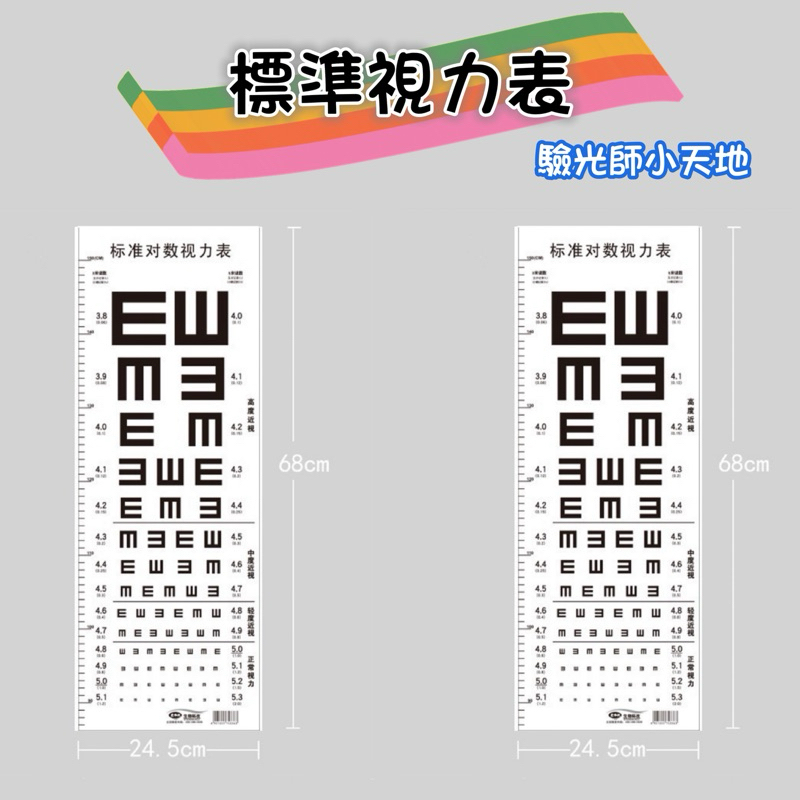 [驗光師小天地]標準視力表👀國際標準視力表 E視標/C視標 | 蝦皮購物