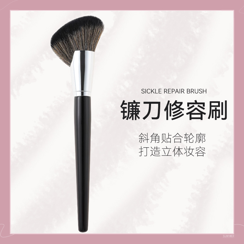 【隔日到貨】新款大號鐮刀修容刷 側臉斜角陰影刷 人造纖維毛化妝刷 修容刷 | 蝦皮購物