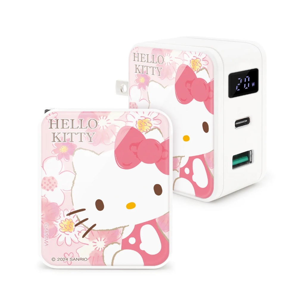 PD旅充頭 】GARMMA ★ Hello Kitty Type-C & USB PD 快充 雙孔 充電器 ★小甜心 | 蝦皮購物