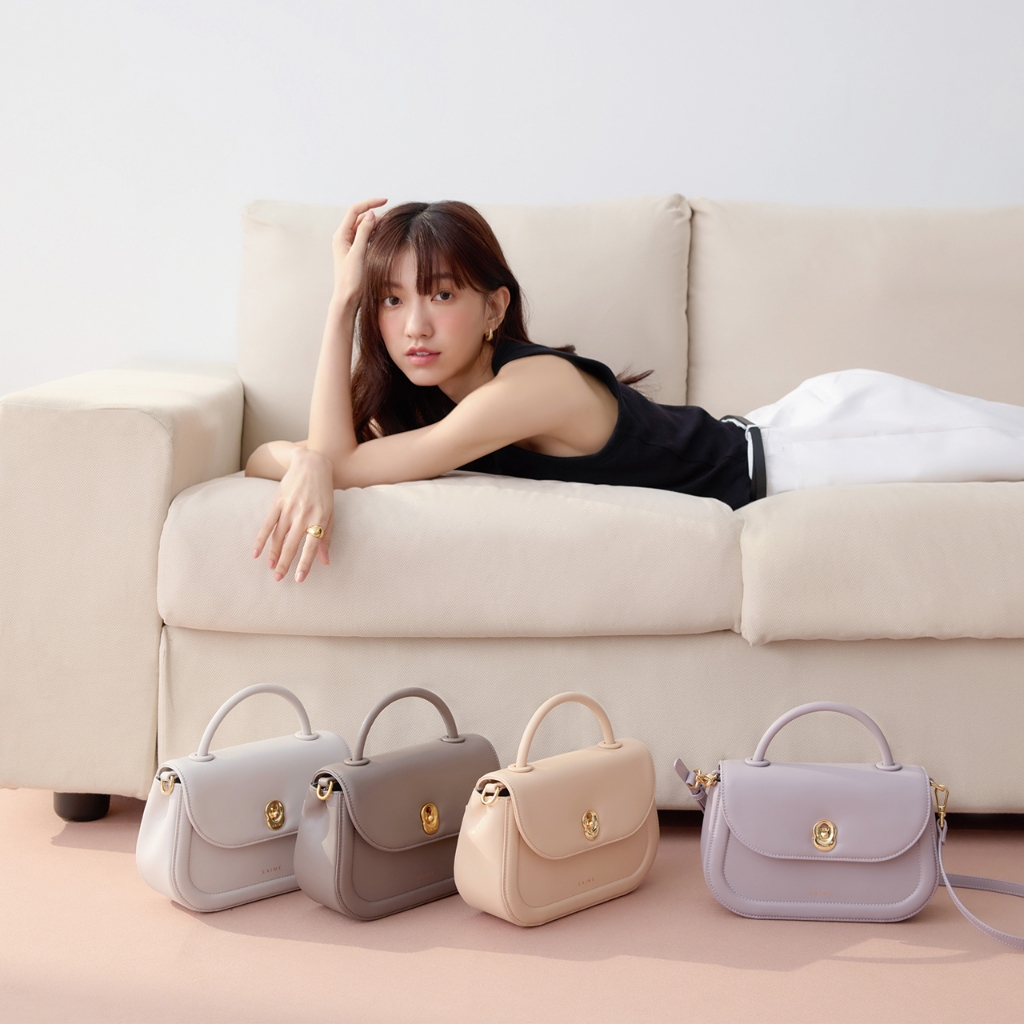 S'AIME 真皮水滴五金釦手提包 レザー ショルダーバッグ /送料込 S'AIME 真皮水滴五金釦手提包| 蝦皮購物