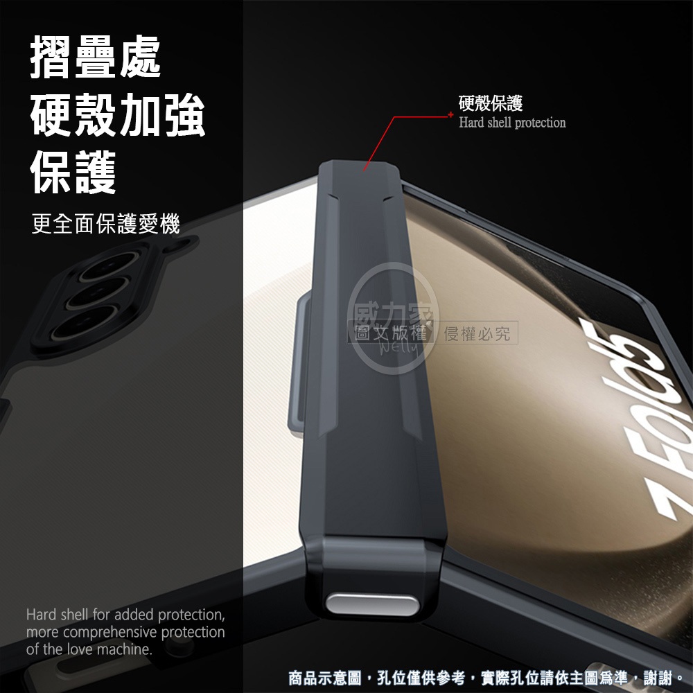 威力家XUNDD訊迪軍事防摔+自帶玻璃貼三星Galaxy Z Fold6 鏡頭全包覆