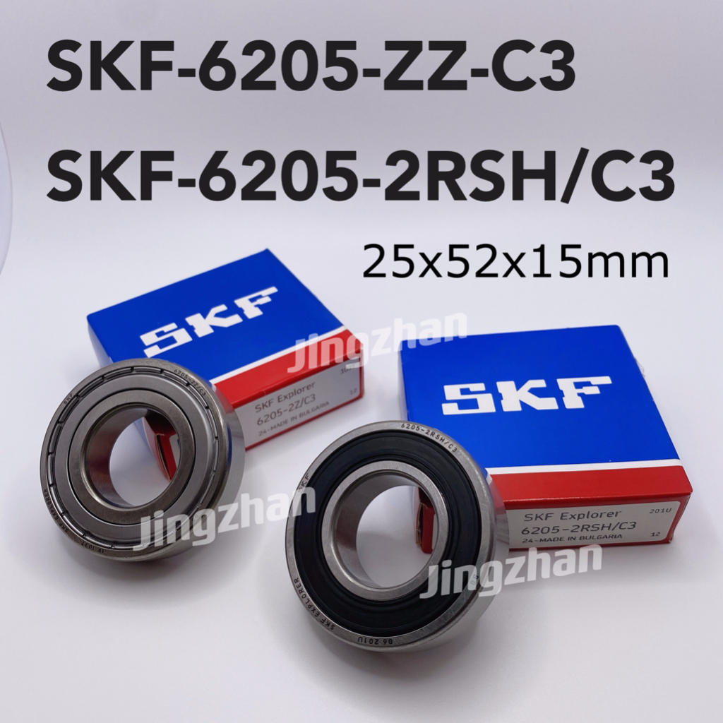 Roulement à Billes SKF 6205-2Z/C3 - Dimensions 25x52x15 Mm - Avec Joints Des Deux Côtés - 6