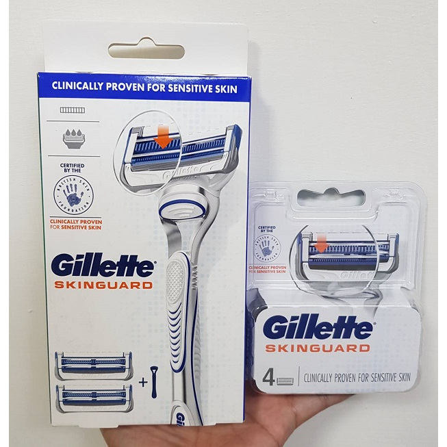 全新 Gillette 吉列 Skinguard紳適系列刮鬍刀(1刀架2刀頭) / 紳適系列刮鬍刀頭(4刀頭) | 蝦皮購物