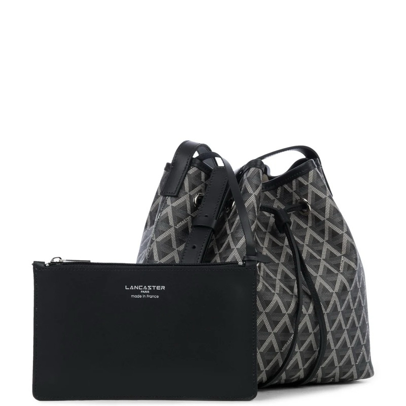 （真品/正品）全新 （原廠標籤 防塵袋） 法國LANCASTER Paris 真皮SAC 水桶包+小錢包 非goyard | 蝦皮購物