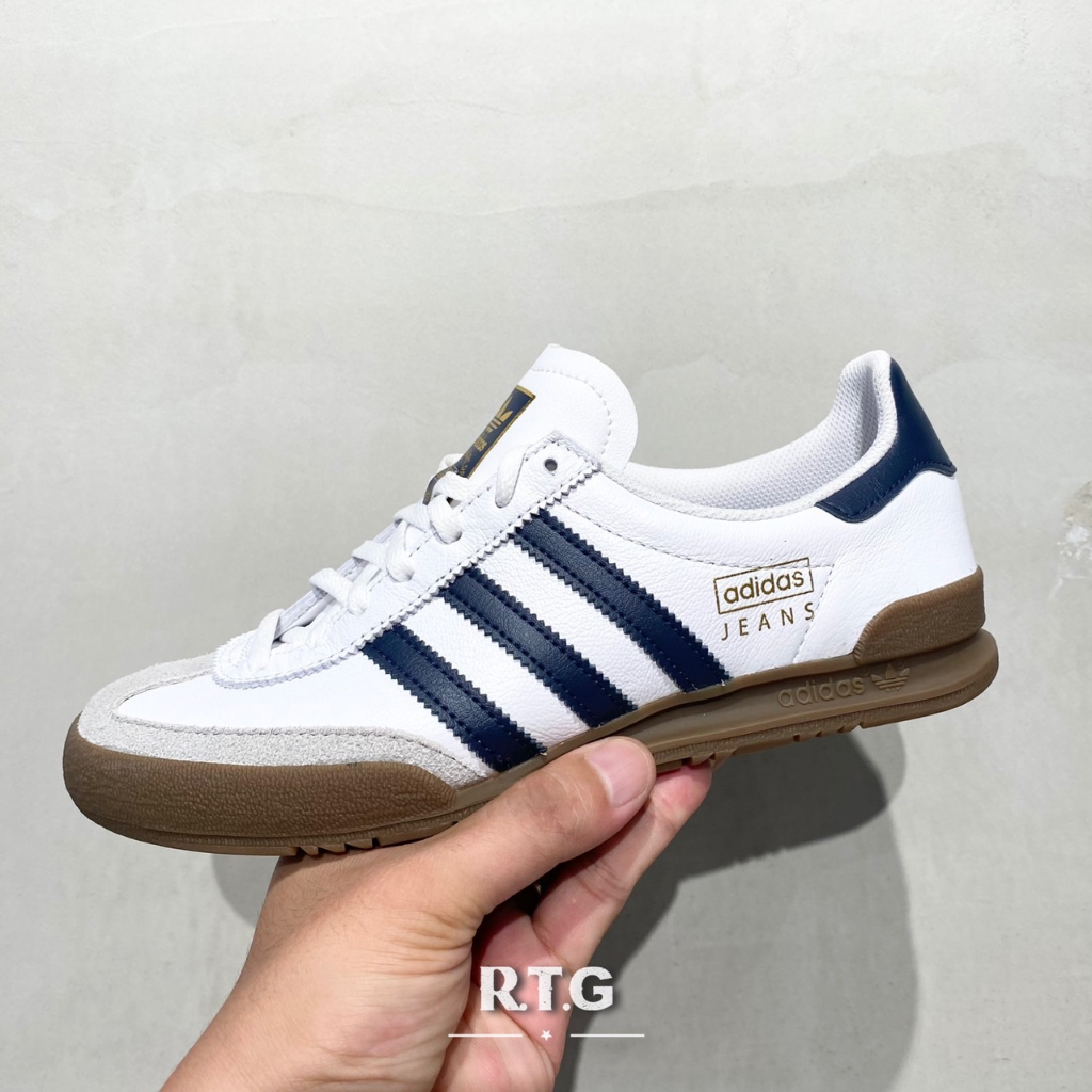 RTG】ADIDAS OG JEANS 白深藍復古膠底T頭鞋三葉草休閒金標男女鞋FW6207