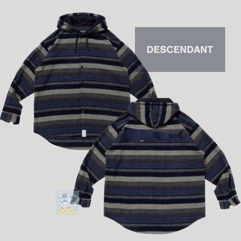 DESCENDANT 22AW MULE HOODED LS SHIRT 鯨魚長袖襯衫帽衫外套| 蝦皮購物
