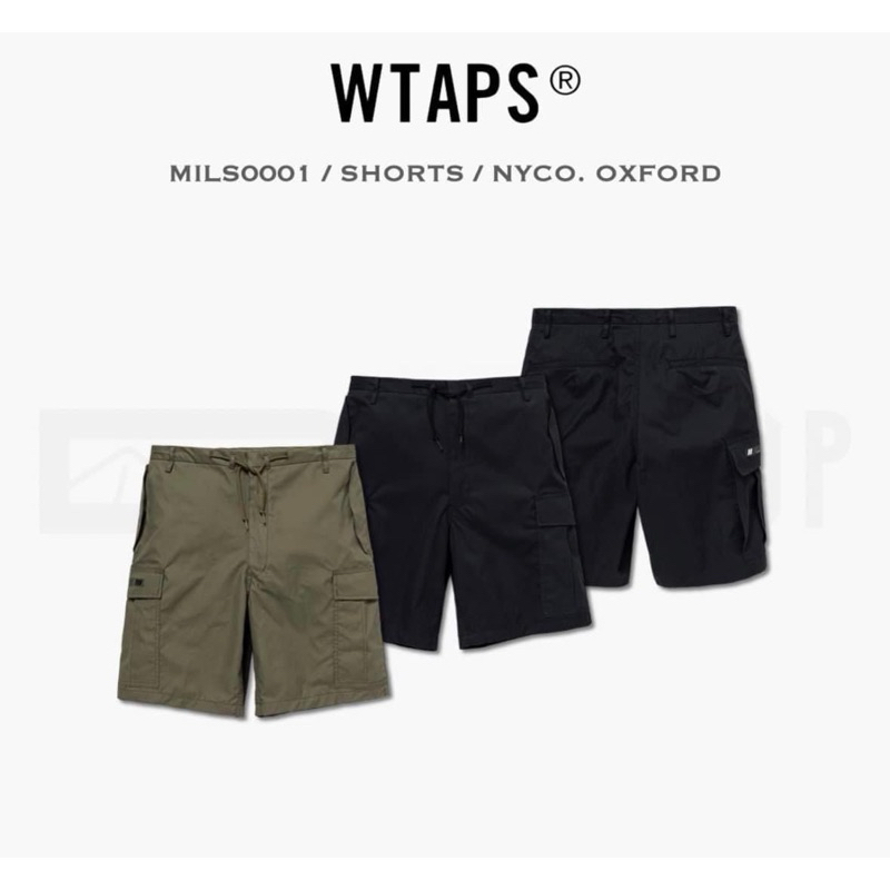 WTAPS 23SS MILS0001 SHORTS NYCO. OXFORD 口袋 黑 工作 短褲 L