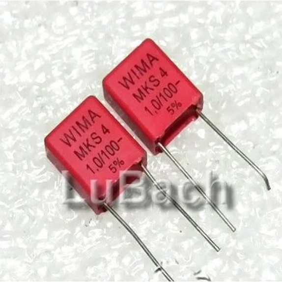 WIMA MKS4 Condensatori A Film 1uF 100V | 4 Pezzi, Passo 7.5mm, Tolleranza 5%, Made In Germany - Foto 2