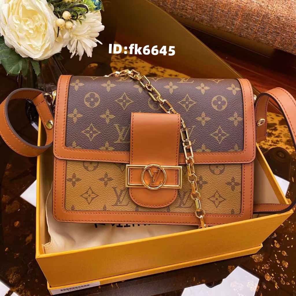 LOUIS VUITTON Shoulder Bag M68746 Portefeiulle Dauphine Monogram rever –