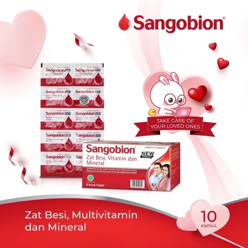 Sangobion 1 Strip 10 Tablet Vitamin Penambah Darah 蝦皮購物