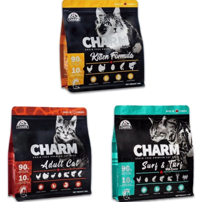 【折扣】CHARM 野性魅力 貓飼料 300g 1kg 1.8kg 幼貓 成貓 海陸龍蝦 盛宴貓 貓糧 飼料 渴望 | 蝦皮購物