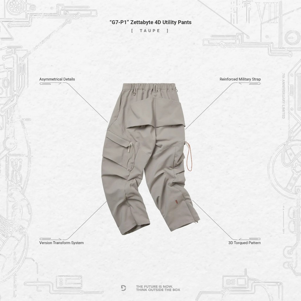 Goopi 七周年“G7-P1” Zettabyte 4D Utility Pants 長褲RAM-01 FD-G4