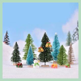 🌻多樂🌻園藝微景觀擺件 仿真樹 聖誕樹 針葉樹 人造樹景觀假樹模型 苔蘚多肉生態瓶盆栽 花 樹 耶誕節禮物裝飾 小物