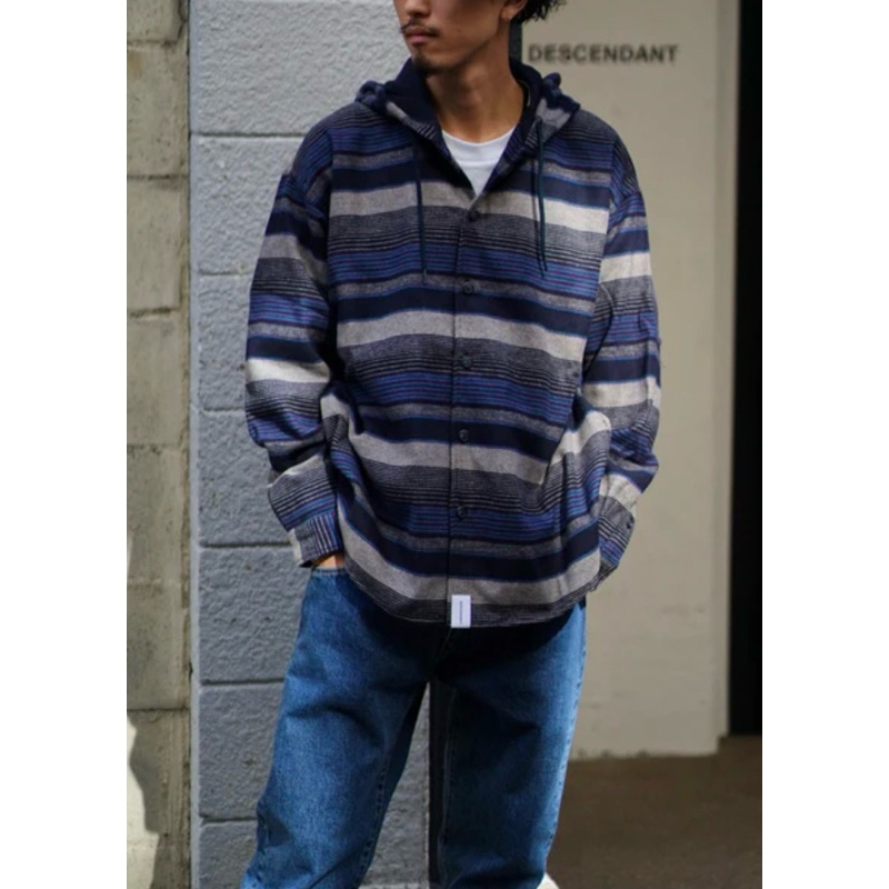 DESCENDANT 22AW MULE HOODED LS SHIRT DESCENDANT MULE HOODED LS SHIRT