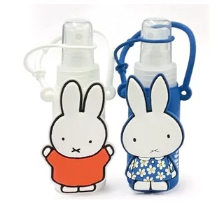【現貨在台】 🇯🇵日本正版 Miffy 米菲 米飛兔 立體造型 酒精 消毒液 噴霧瓶 收納矽膠套 酒精噴瓶 掛式噴瓶