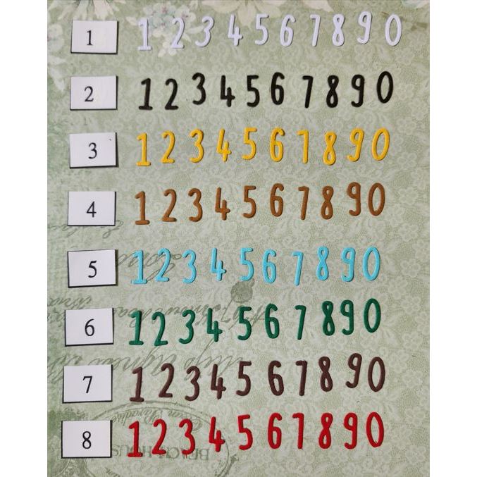 數字系列-4 (一組10枚,數字0~9) PB-220 手帳素材 拼貼素材 壓花刀模素材 卡片製作 勞作＜菲比手作＞ | 蝦皮購物