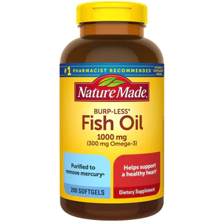 美國萊萃美Nature Made無腥味魚油(2025/10)  Fish Oil 1000 mg 200顆