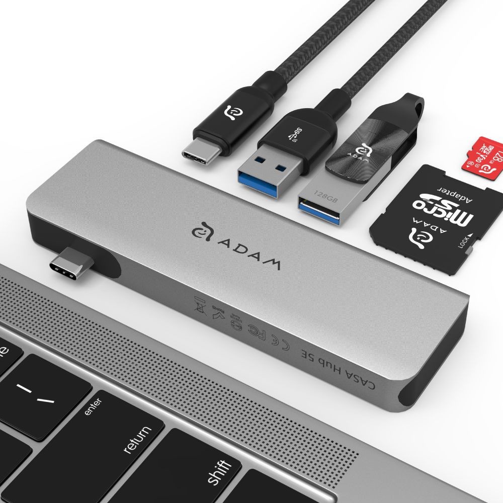 二手九成九新 Adam 亞果元素 Casa Hub 5e Usb C 五合一高速供電讀卡多功能集 蝦皮購物