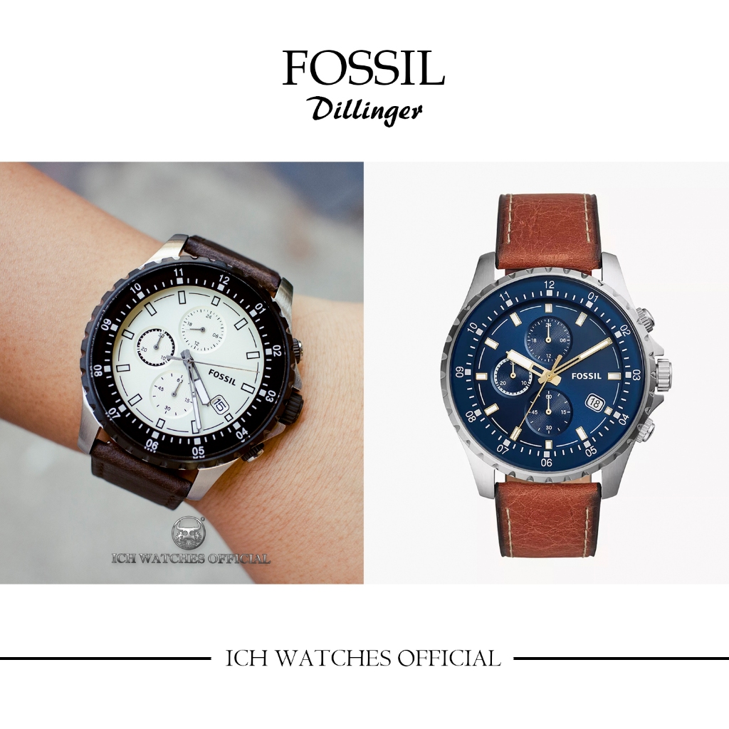 Dillinger chronograph luggage online leather watch