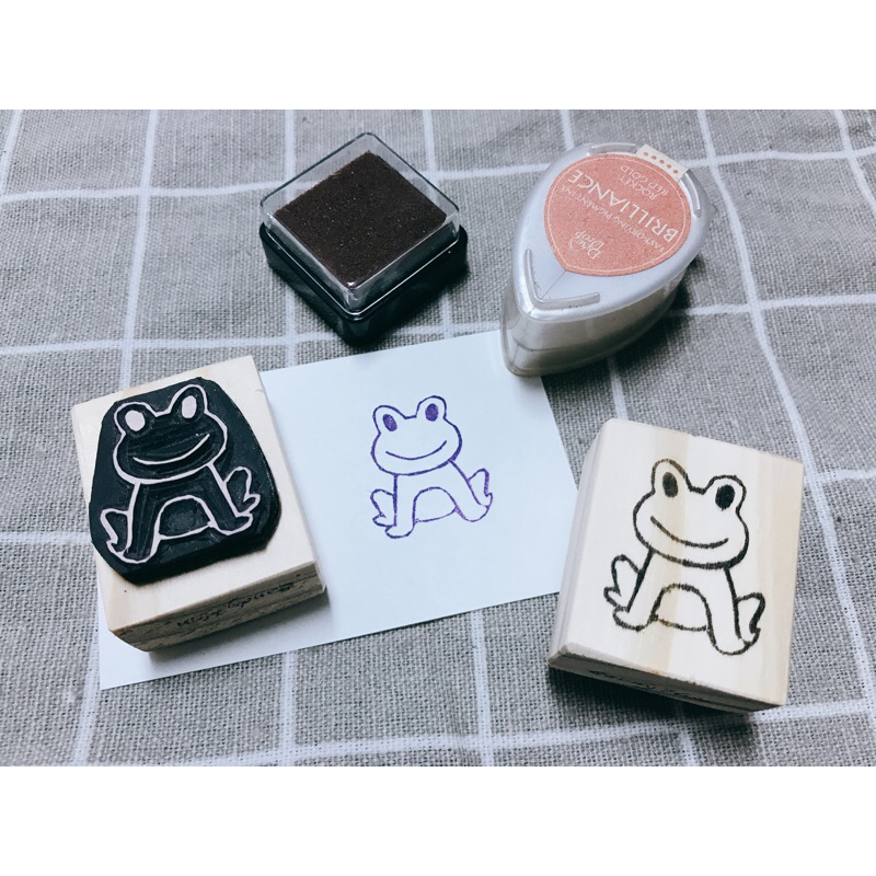 《手刻印章》青蛙印章/膠版印章/動物印章 | 蝦皮購物