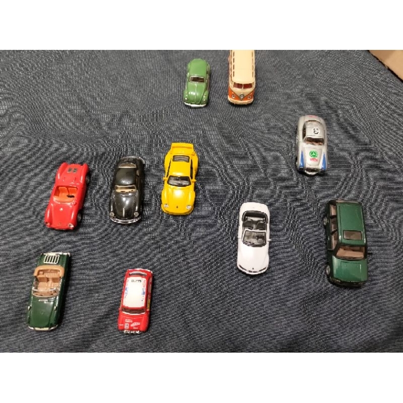 COFFRET CARARAMA 1/43 Mgb Vw cox cab combi Mini Porsche mercedes pagode sl