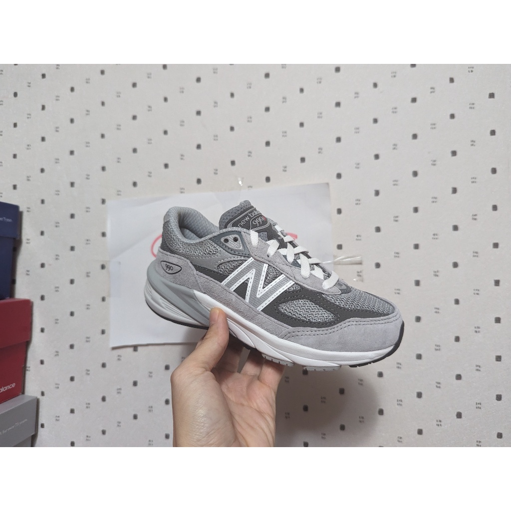 SYG New Balance 990v6 18~21cm 中童元祖灰鞋帶款PC990GL6