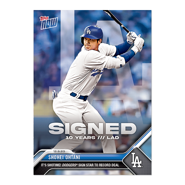 大谷翔平球員卡2023 MLB TOPPS NOW Card OS-21 與道奇簽下十年七億大約| 蝦皮購物