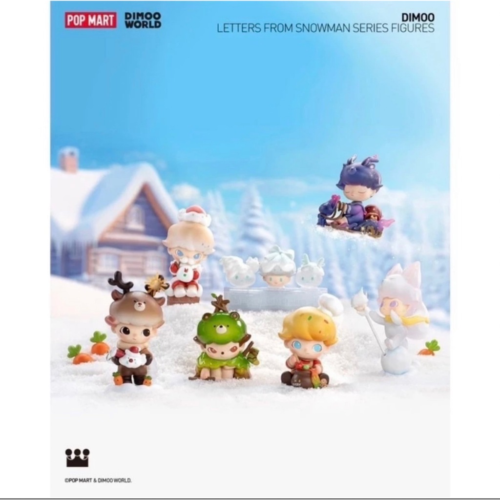 [正版] POPMART 泡泡瑪特 DIMOO 雪人的來信 點題冰磚 | 蝦皮購物
