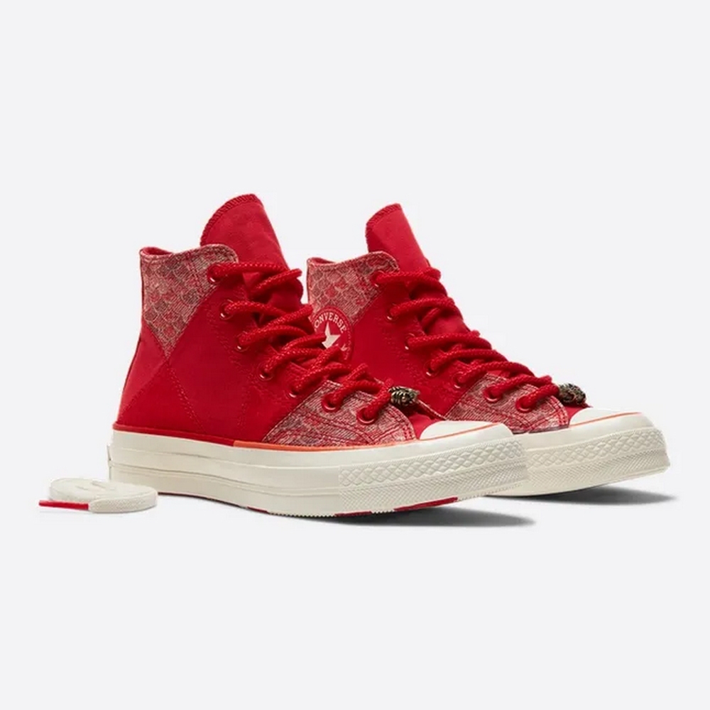 CONVERSE CHUCK 70 PATCHWORK HI RED/FEVER DREAM 休閒鞋 中 A08700C | 蝦皮購物
