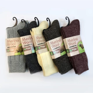 GREENLAB 台灣製 美麗諾羊毛吸濕排汗保暖中筒羊毛襪 MWS001 綠野山房