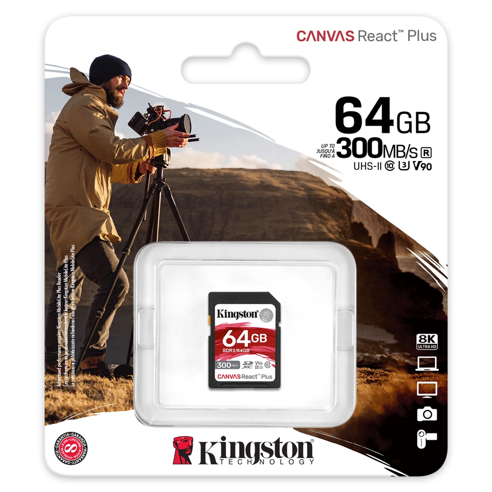 Kingston 金士頓256GB 128GB SDXC SD U3 V90 記憶卡SDR2 128G