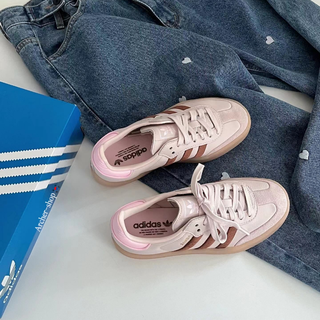 Adidas Originals Sambae 粉棕 粉 柔粉玫瑰 森巴 增高 厚底鞋 ID3737 | 蝦皮購物