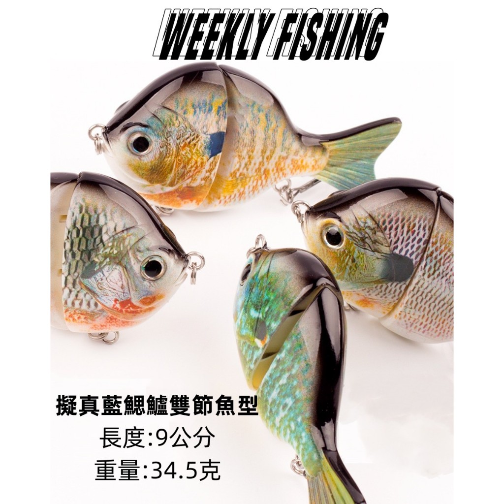 吳郭魚型雙節魚50克75克浮水吳郭魚型雙節魚/石斑必殺/百甲必備/新手村必備