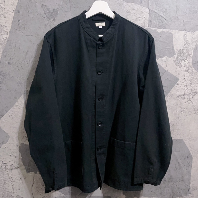 Steven Alan Organic O/D STAND COVERALL 黑色棉質立領夾克 XL 日牌 寬鬆 工裝