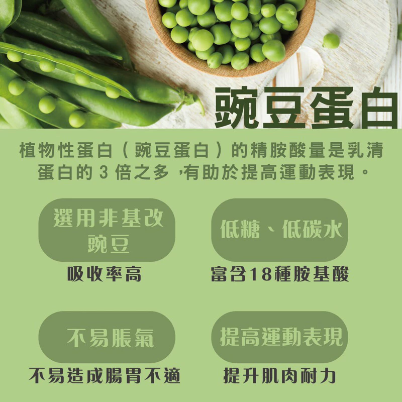 運動家素食補給站全素乳清蛋白 曼美立豌豆高效優蛋白飲 純植物高蛋白分離式豌豆蛋白