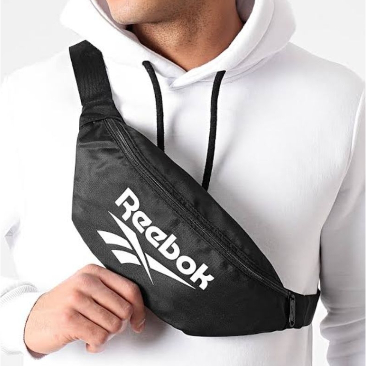 REEBOK CL FOUNDATION LOGO WAISTBAG 腰包 休閒背包 側背包 隨身包 黑色 GP0155 | 蝦皮購物