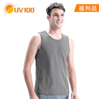 【UV100】保暖石墨烯超彈圓領背心-男(BI22626)-福利館限定