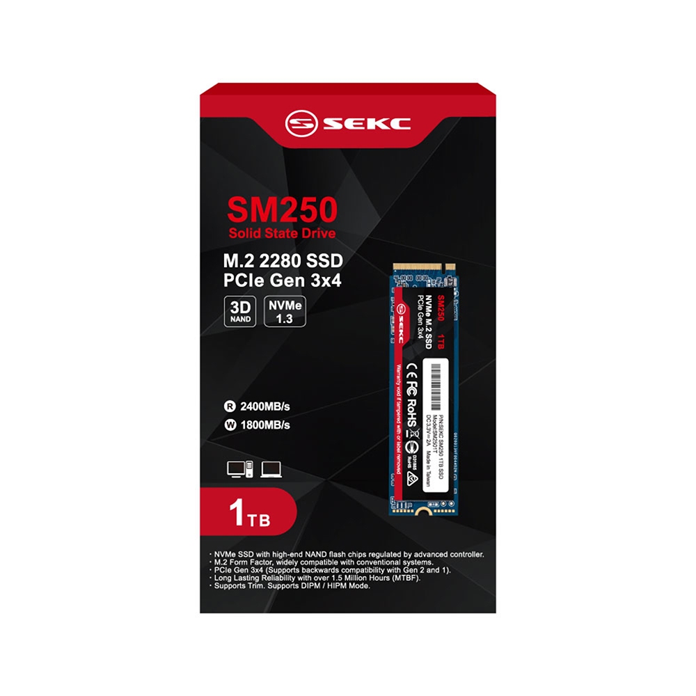 未開封 SEKC SM250 1TB SSD M.2 2280 福利品) SEKC SM250 1TB NVMe M.2 2280 PCIe 固態硬碟| 蝦皮購物
