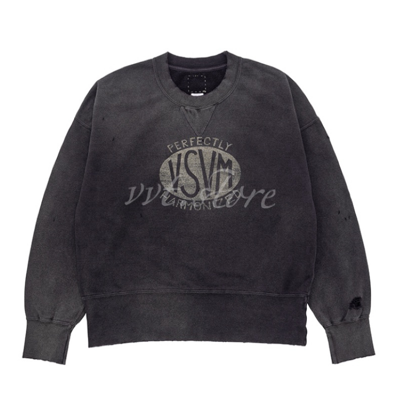 トップス visvim 24SS COURT SWEAT L/S CRASH size4 visvim 24SS COURT SWEAT L/S CRASH 水洗做舊長袖衛衣套衫| 蝦皮購物