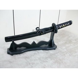 【軍武門二館】精選手工日本刀 黑蝙蝠武士 MDS-03(花紋鋼/鮫魚皮/黑小/附刀袋)短刀/擺飾收藏 | 蝦皮購物
